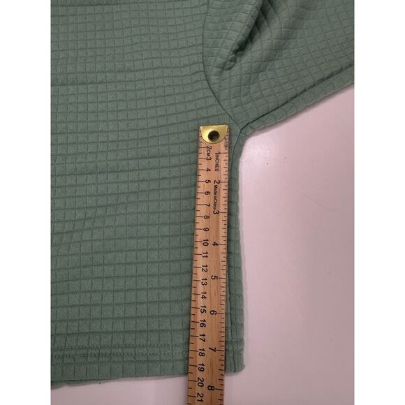 Rue 21 Womens Top Size Large Green Quilted Long Sleeve Cropped Pullover - Picture 9 of 12
